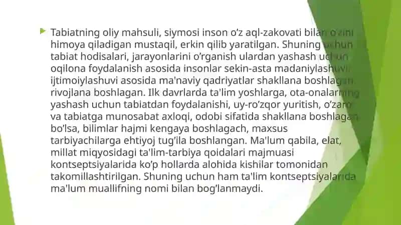 Mavzu: Sharq mutafakkirlari chet el va o`zbekiston pedagog olimlarining o`qituvcha va uning mahorati 3