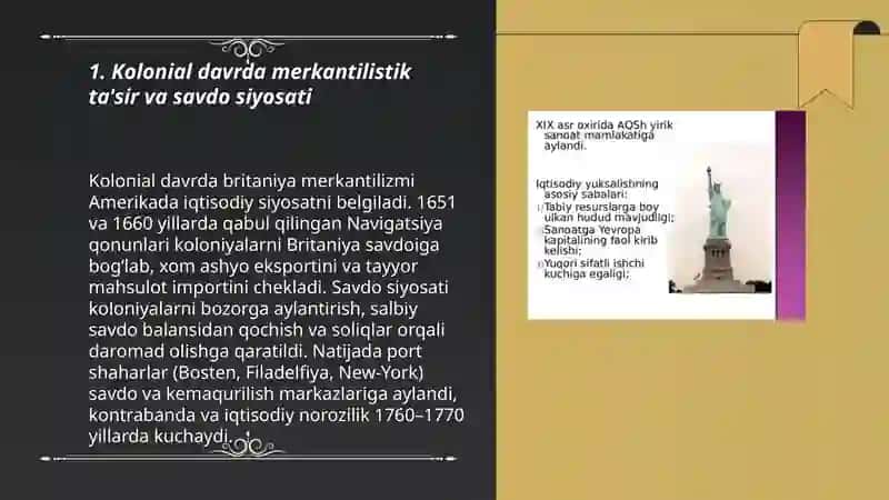 Amerikada iqtisodiy g'oyalarni vujudga kelishi (XVIII-XiX asr) 3
