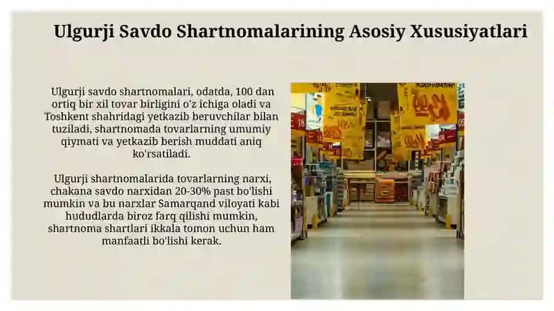 Ulgurji Savdo Shartnomalari 3