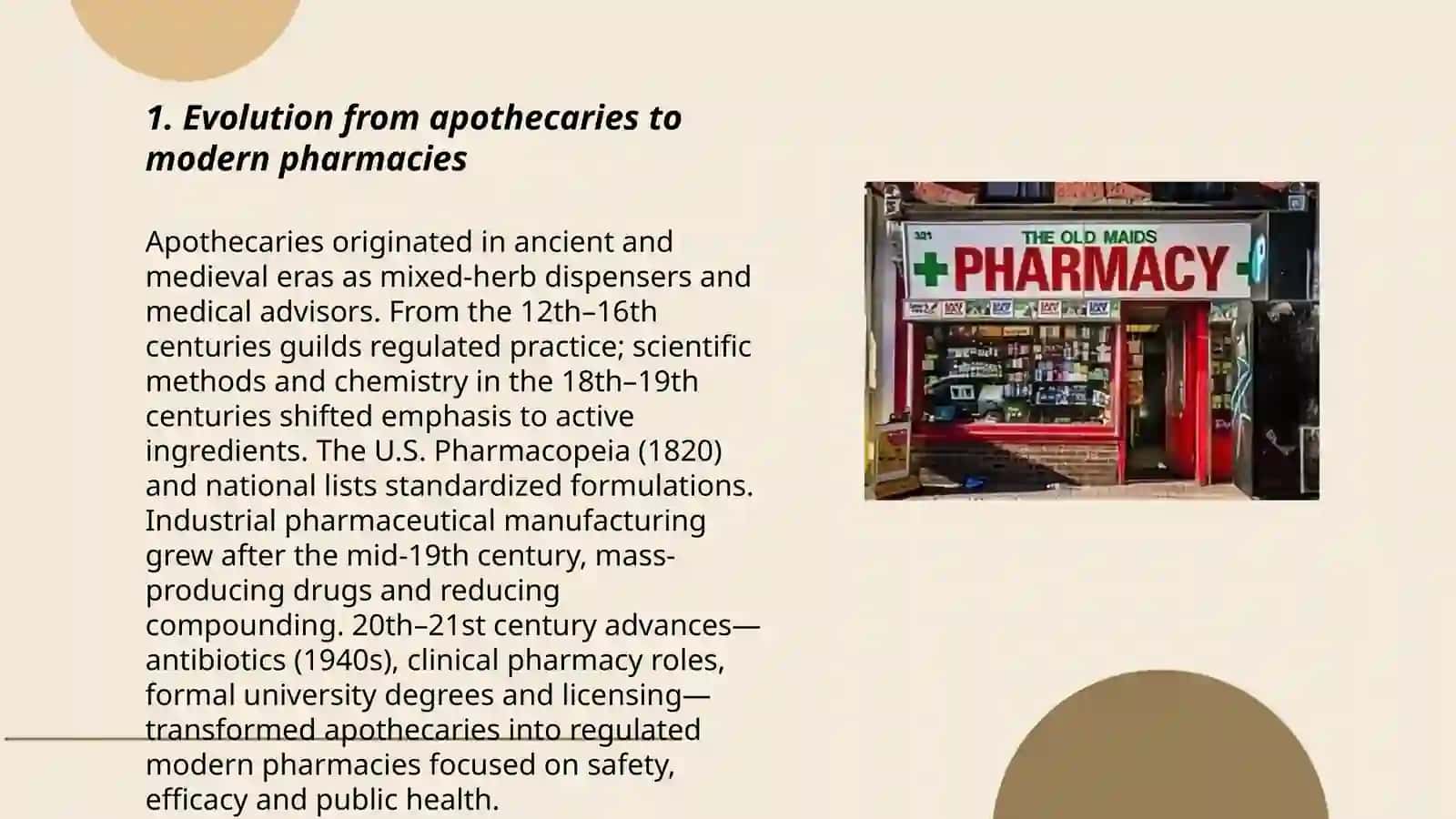 The old and modem pharmacies 3