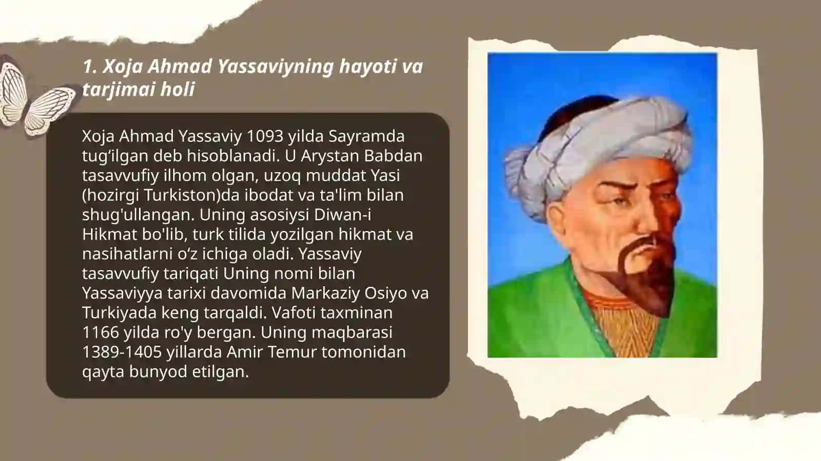 Yassaviy hayoti va ijodi va uning hikmatlar toplami 3