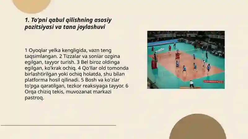 Voleybol: toʻpni qabul qilish va toʻsish 3