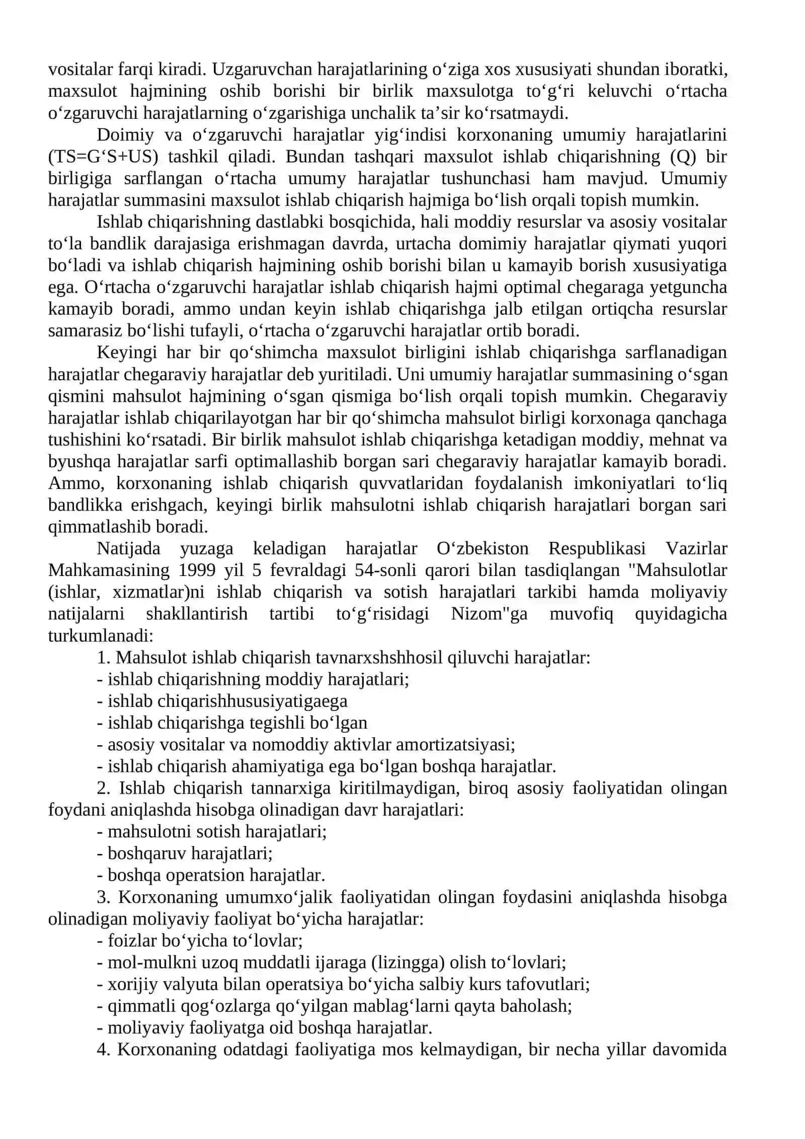 Kichik biznes va tadbirkorlik sub’ektlarida ishlab chiqarish xarajatlari va mahsulot tannarxi tahlili 3