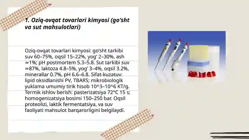 Oziq-ovqat tovarlari kimyosi 3
