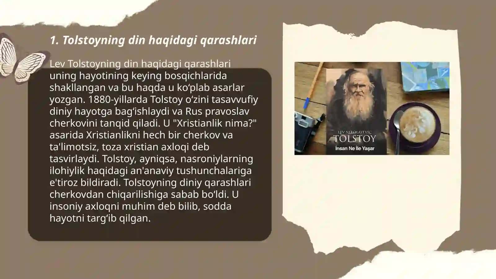 Lev Tolstoyning "Iqrornoma" asaridagi diniy e'tiqodlarni tahlil qilish 3