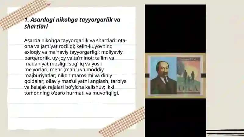 Fitratning "Oila" asaridagi oila qurish tartiblari va farzand tarbiyasi 3