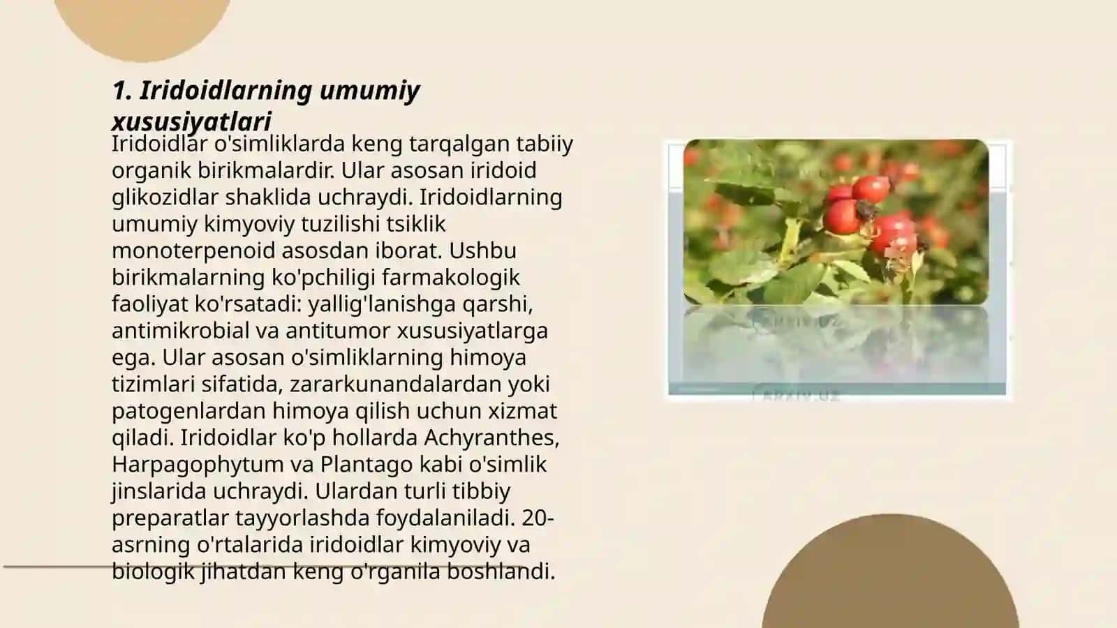 Iridoidlarning zamonaviy tasnifi 3