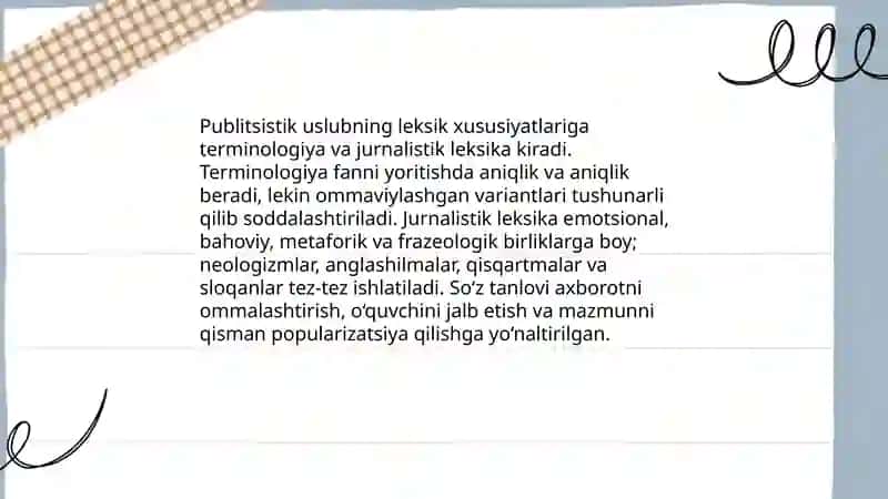 Publitsistik uslub va og‘zaki uslublarning leksik-grammatik xususiyatlari 3