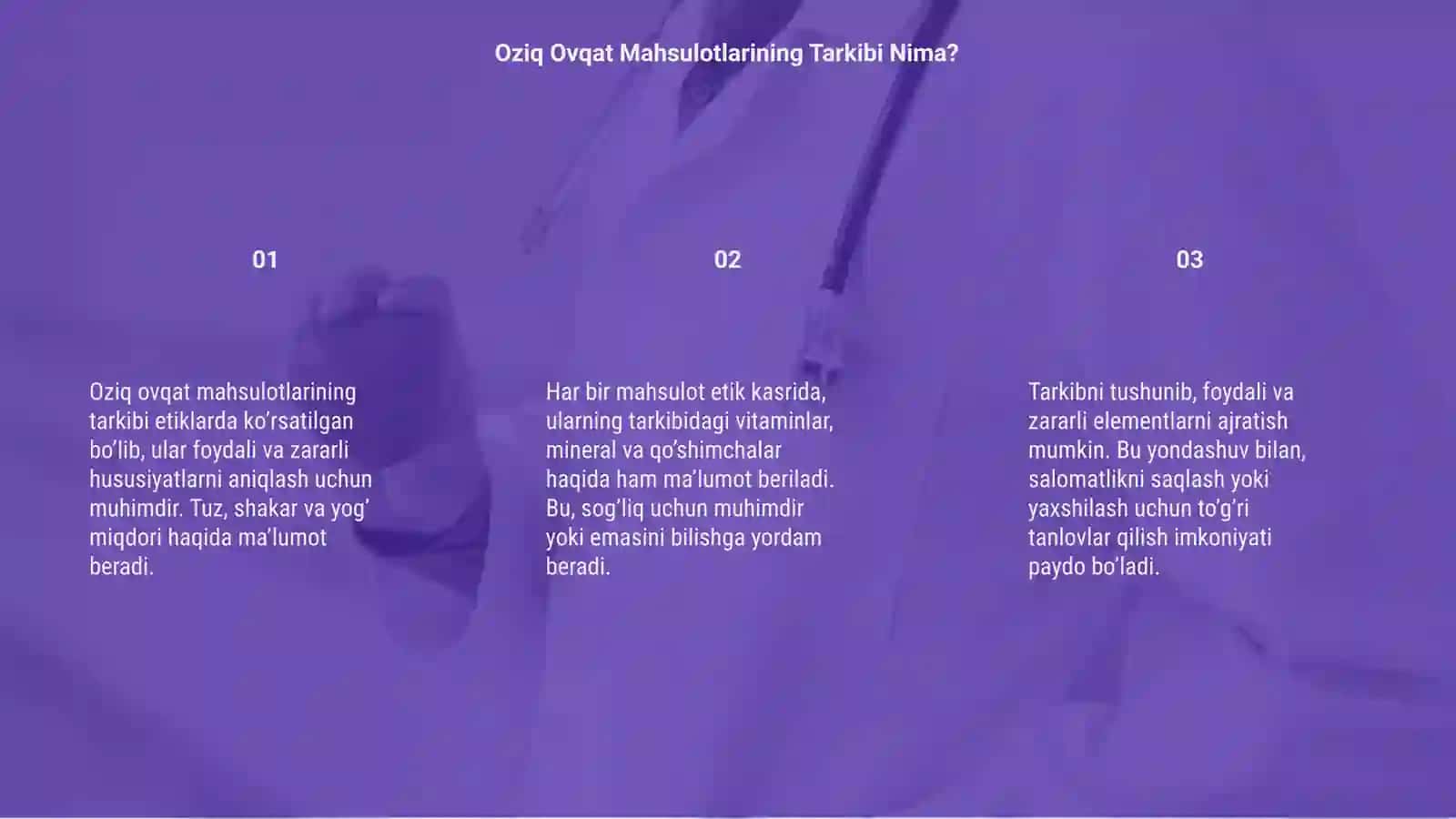 Oziq Ovqat Mahsulotlari Tarkibi 3