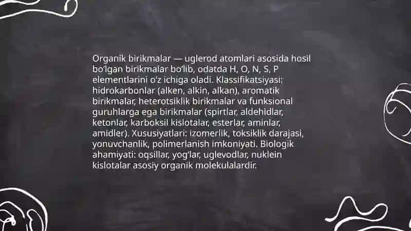Kimyoviy birikmalarning eng muhim sinflari haqida maʼlumot 3