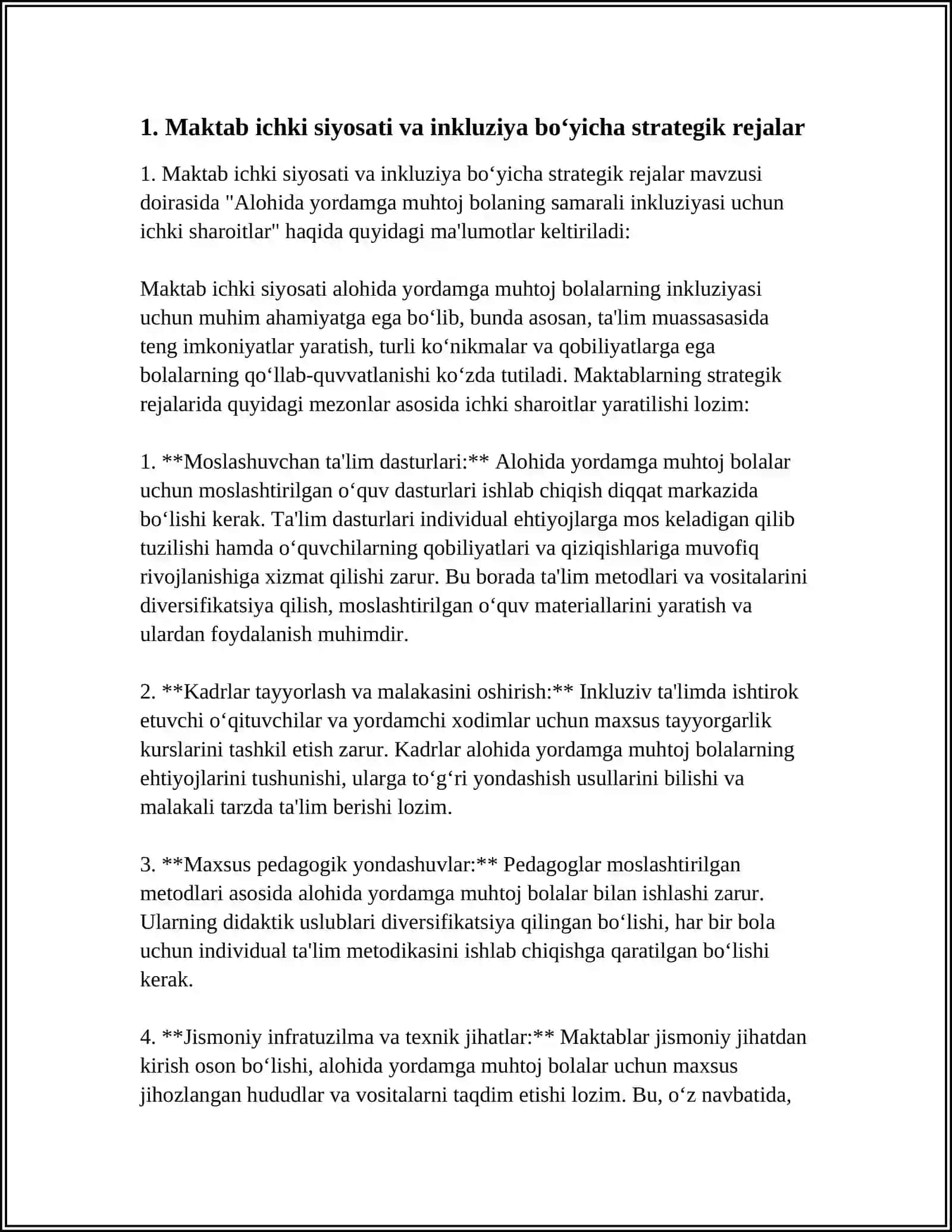 ALOHIDA YORDAMGA MUHTOJ BOLANI SAMARALI INKLUZIYASI UCHUN ICHKI SHAROITLAR 3