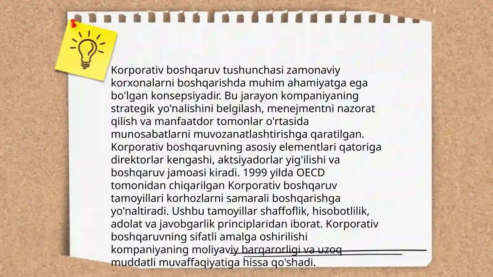 Korparativ boshqaruvning mohiyati va maqsadi - Òktamova Surayyo 3
