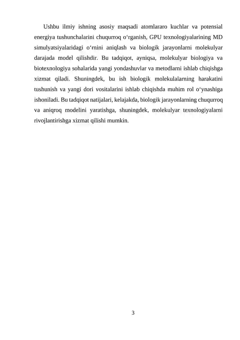Molekulyar dinamik simulyatsiyalari 3
