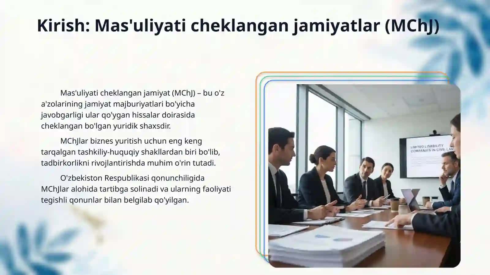 Fuqarolik huquqida mas'ulyati cheklangan jamiyatlar 3