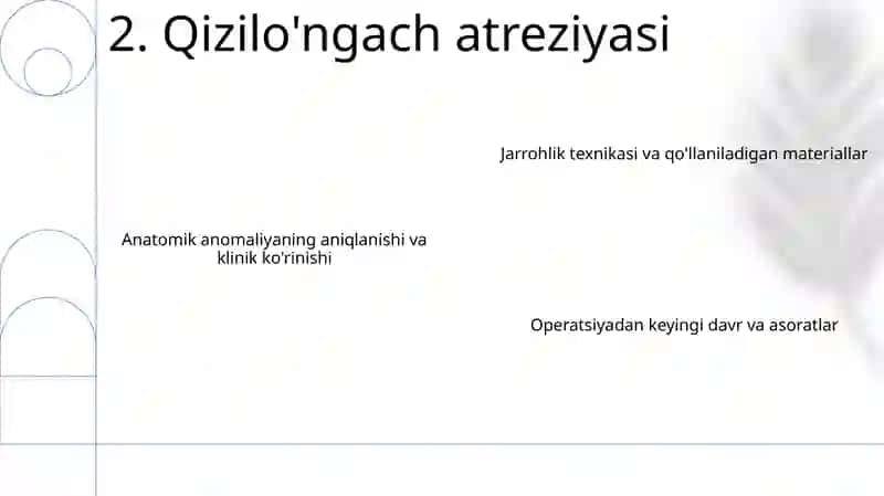 Qizilo'Gach Stenozlari Va Atreziyalarda Operatsiyalar 3