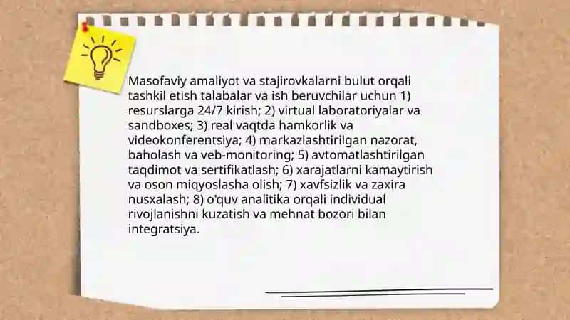 Kasbiy faoliyatda bulutli texnologiyalar va ularning ta'limiy imkoniyatlari 3