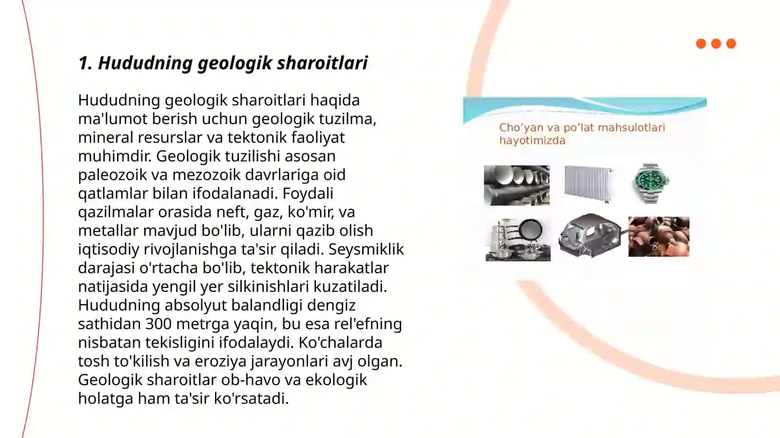 Silikat materiallari ishlab chiqaruvchi korxonalarni loyihalashda qurilish uchun maydon tanlash 3