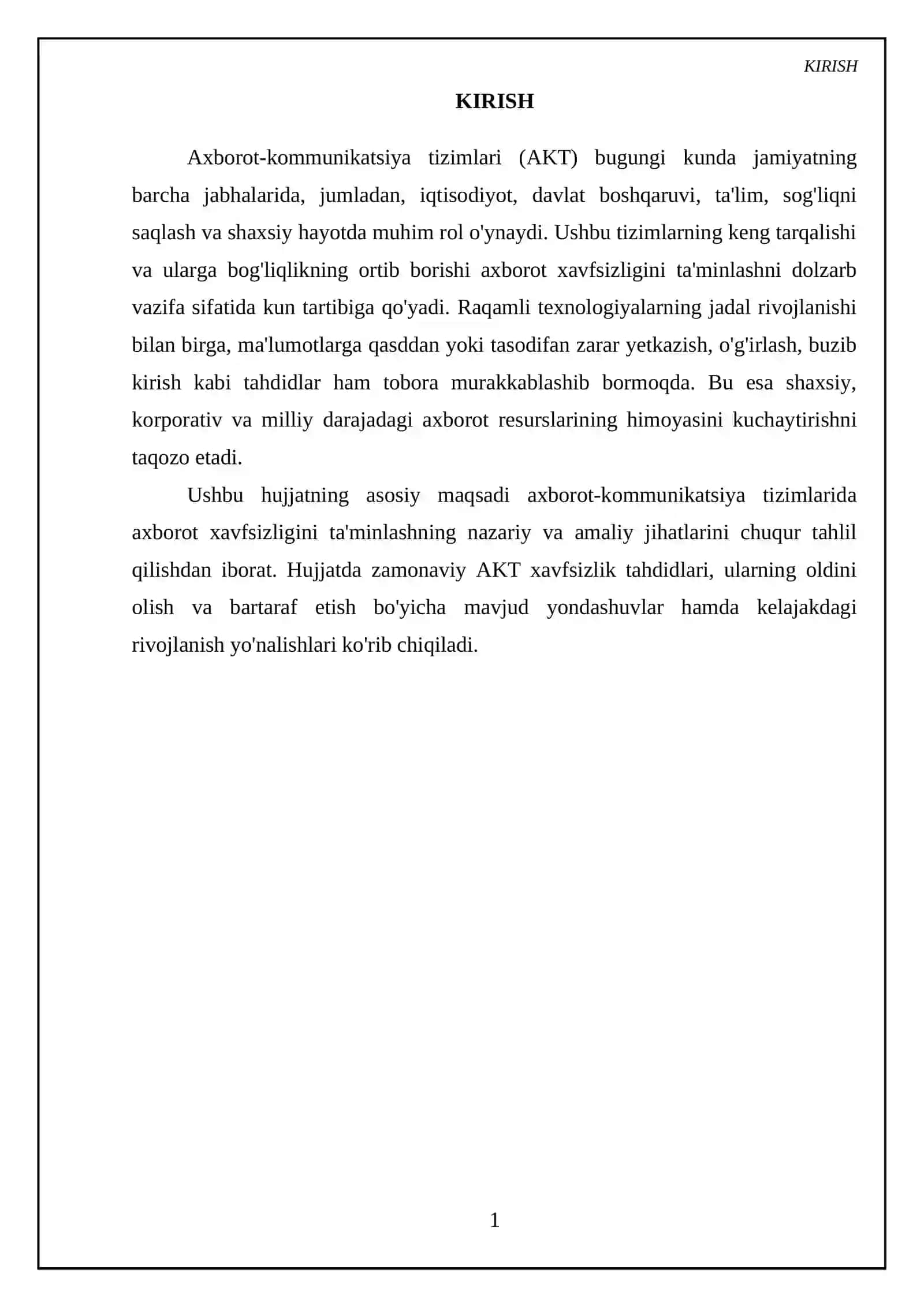 Axborot kommunikatsiya tizimlarining tahdidlari va zaifliklari 3