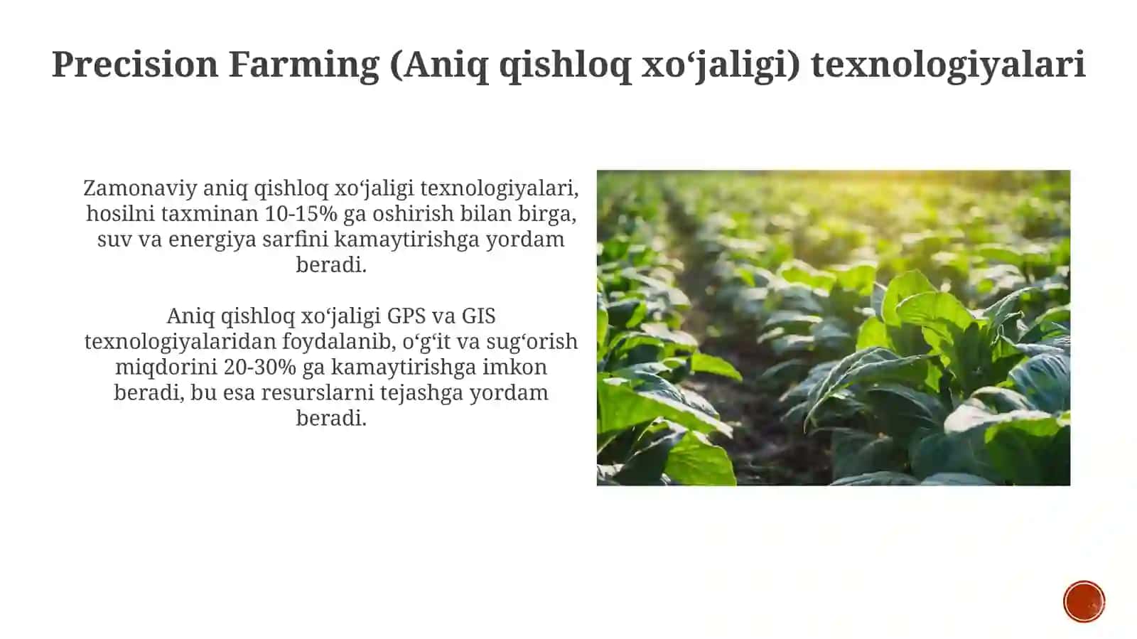 Dehqonchilikda resurs tejovchi texnologiyalar va uning ahamiyati 3