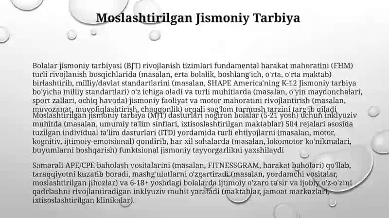 Bolalar jismoniy tarbiya fanining rivojlanish tizimi 3
