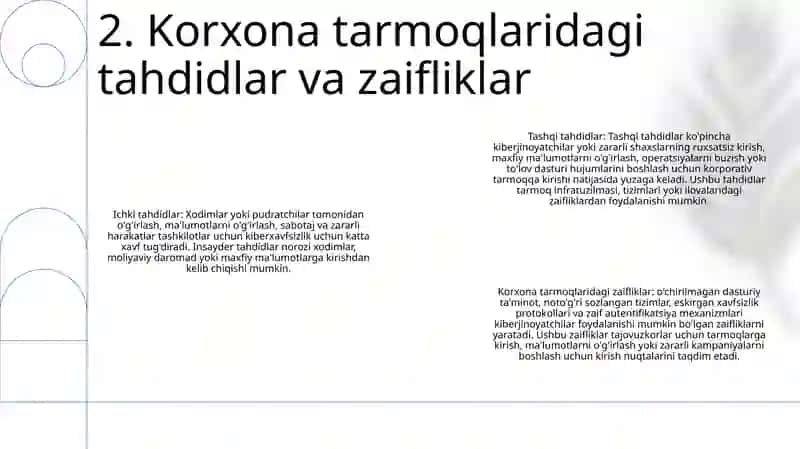 Korxona Faoliyatida Axborot Xavfsizligi 3