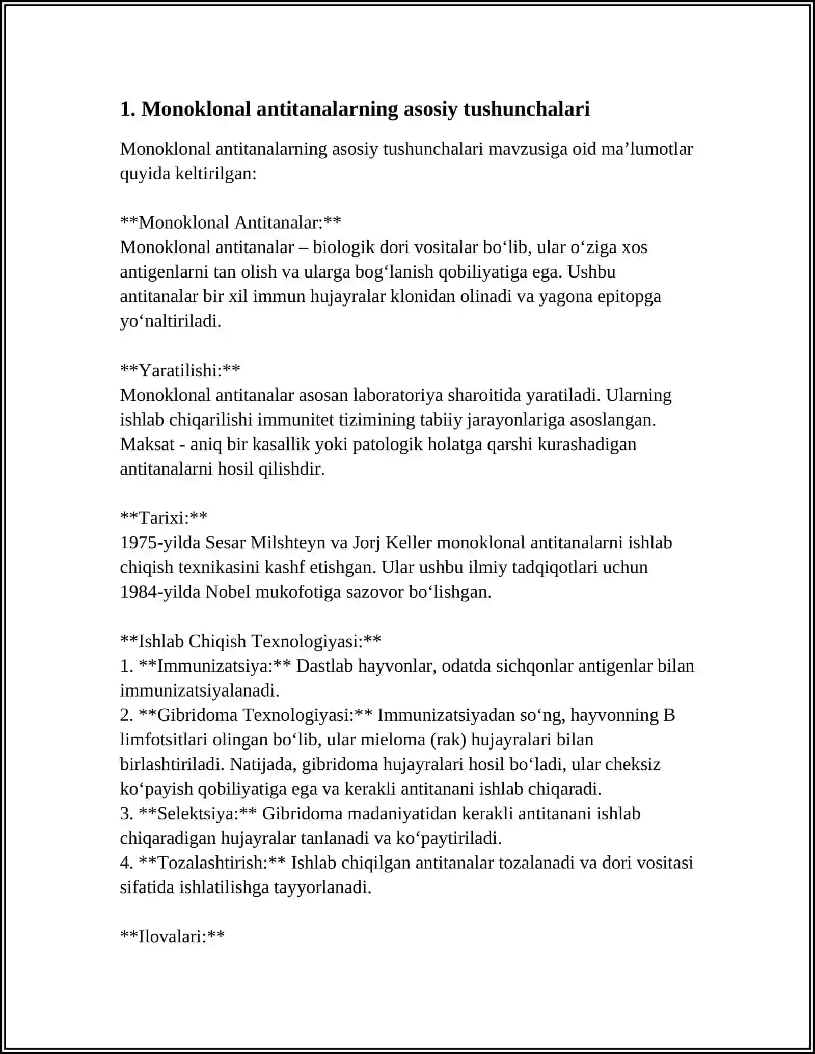 Monoklonal antitanalarning asosiy tushunchalari 3