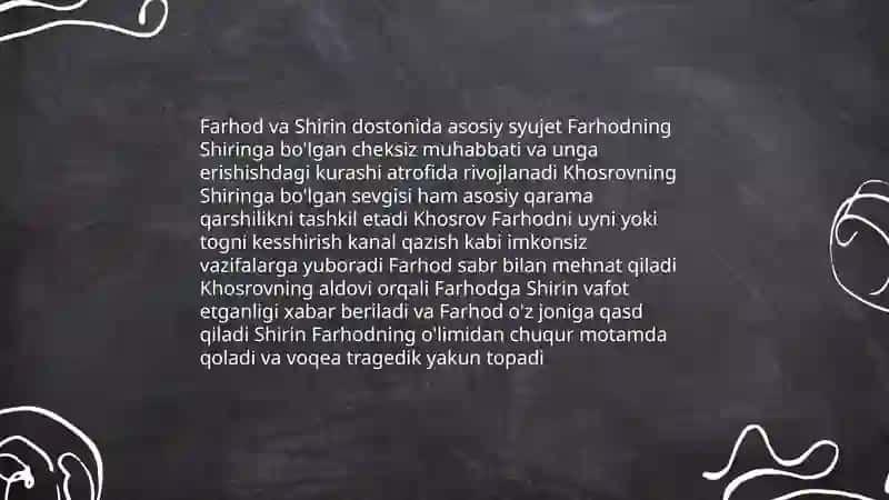 Farhod va Shirin dostoni haqida 3