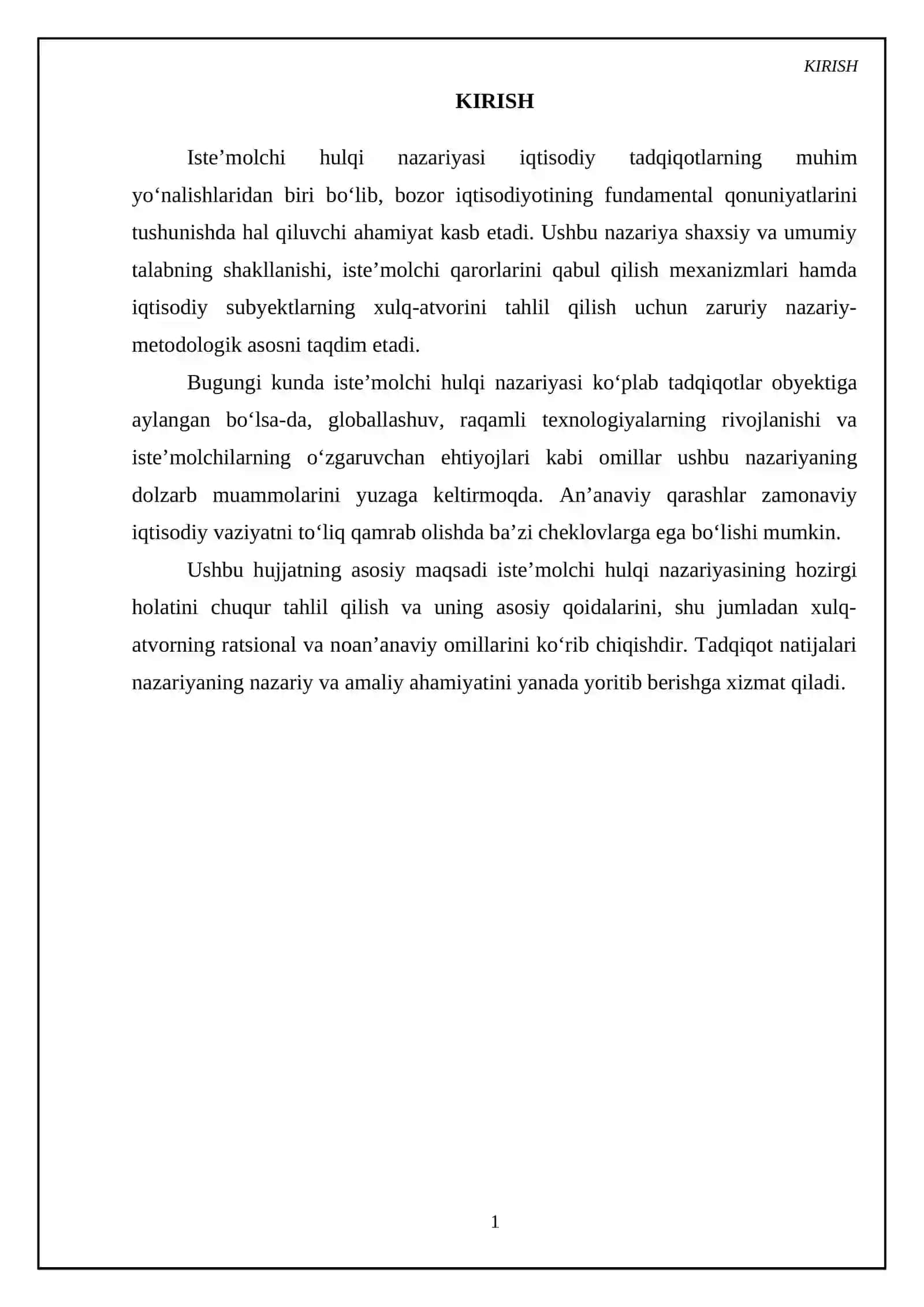 Isteʼmolchi hulqi nazariyasi asosiy holati 3