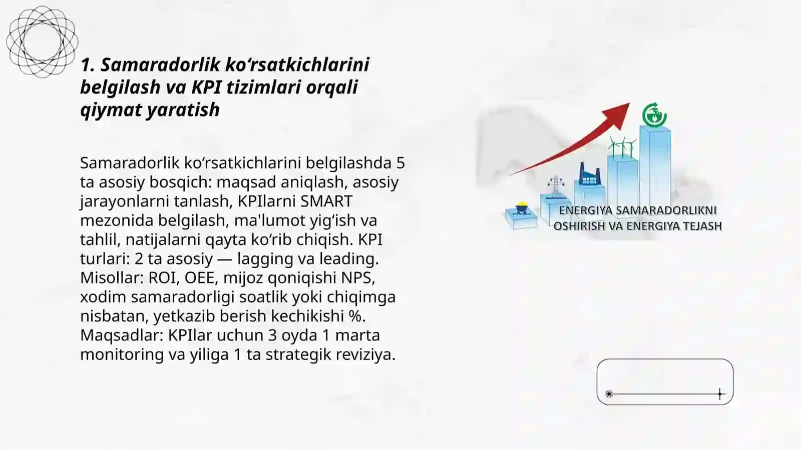 Samaradorlikni boshqarish va nazorat qilish orqali qiymat yaratish mexanizmlari 3