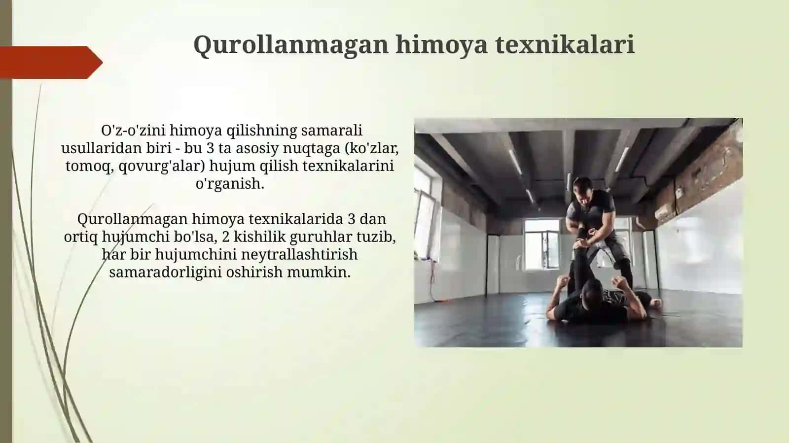 Jamoa boʻlib himoyalanish texnikasiga oʻrgatish 3