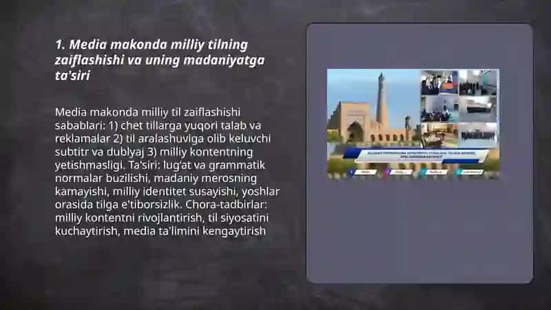 Media makonda milliy madaniyatimizni shakllantirish muammolari 3
