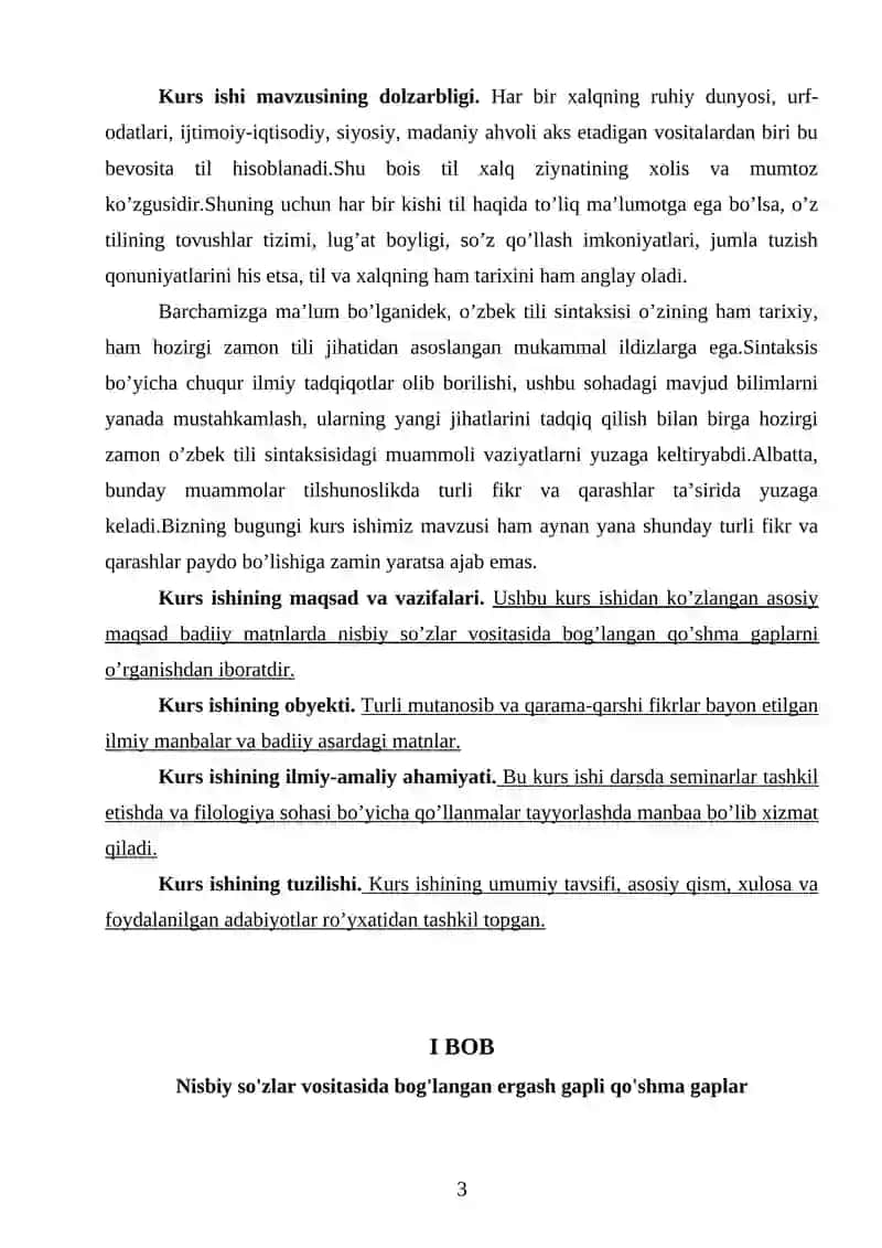Badiiy matnda nisbiy soʻzlar vositasida bogʻlangan qoʻshma gaplar 3