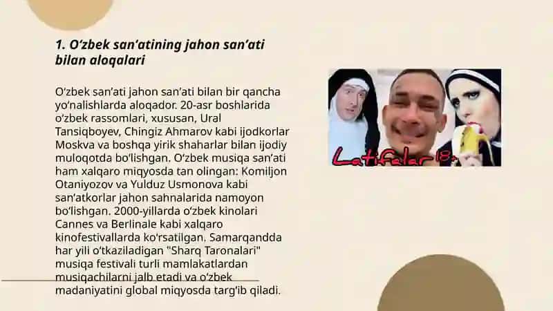 Oʻzbek sanʼatining jahon sanʼati bilan integratsiyalashuvi 3