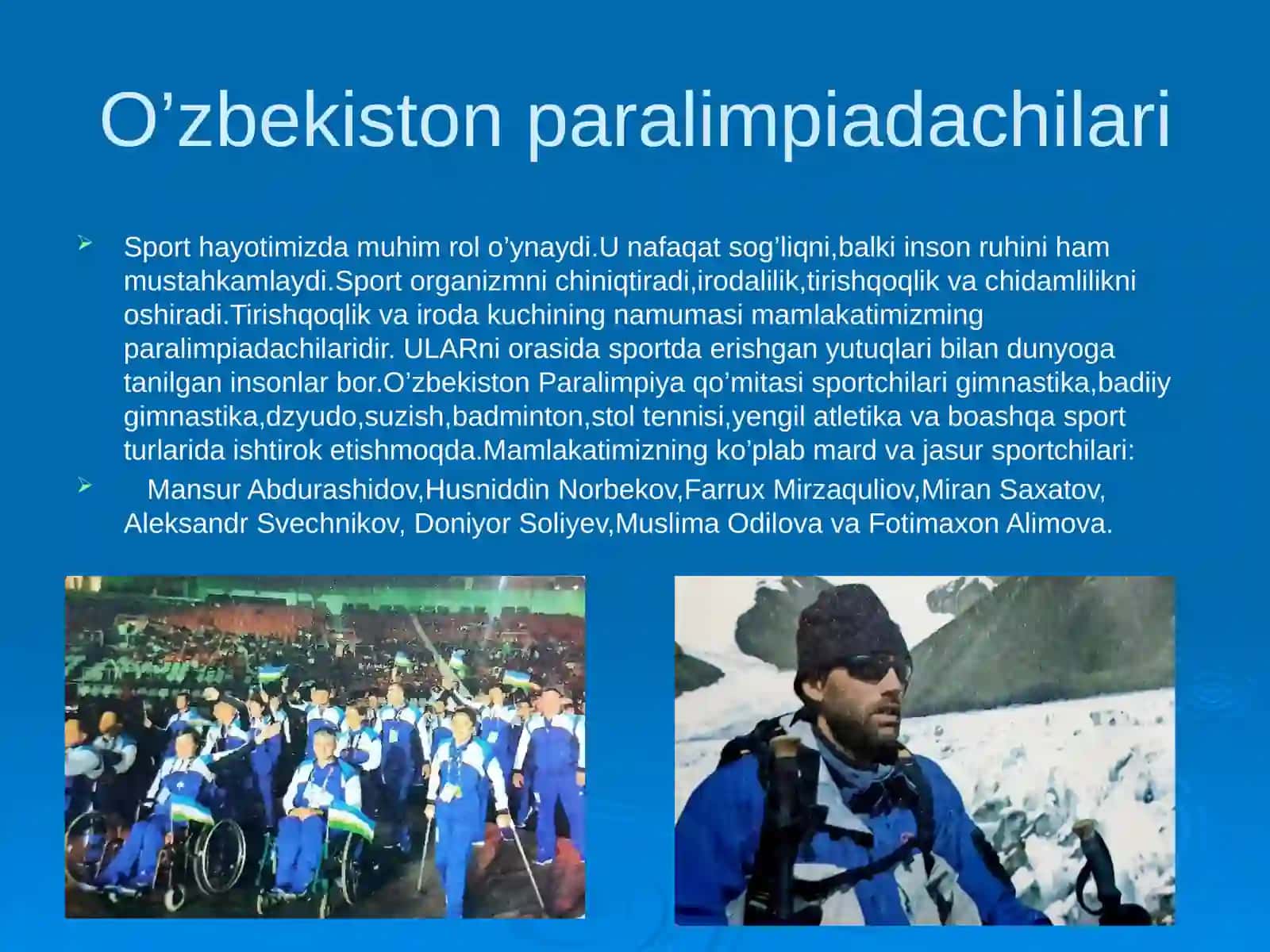 O’zbekiston Paralimpiadachilari 3