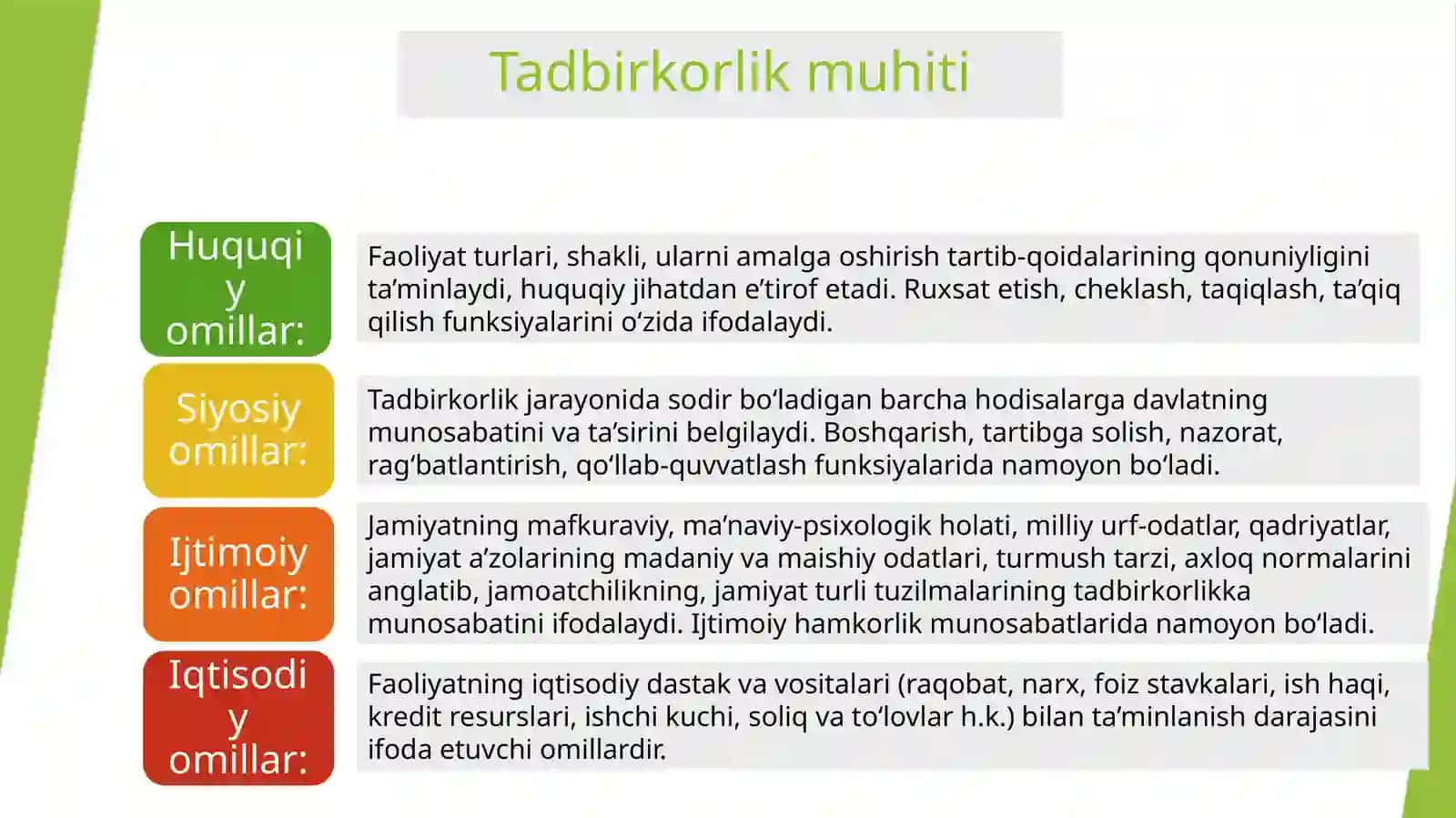 Tadbirkorlik va investitsiya muhitini yaxshilash orqali xususiy sektorni qo'llab-quvvatlash va iqtis 3