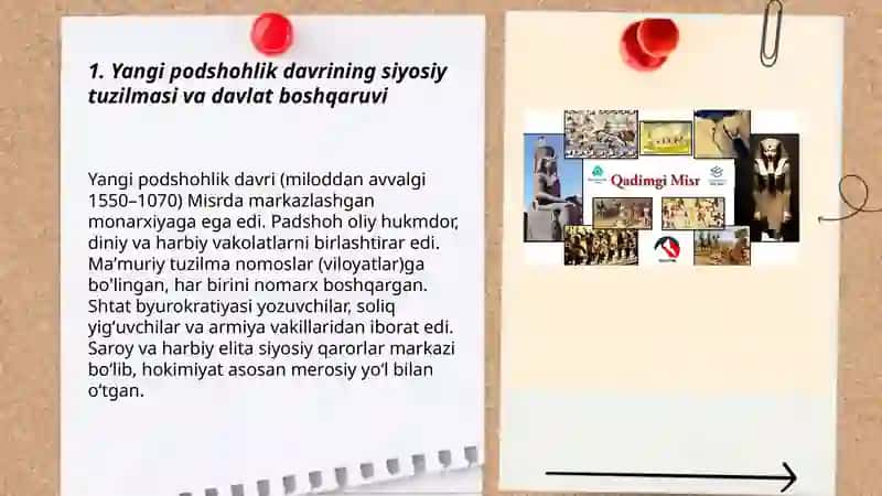 Yangi podshohlik davrida misr davlati 3