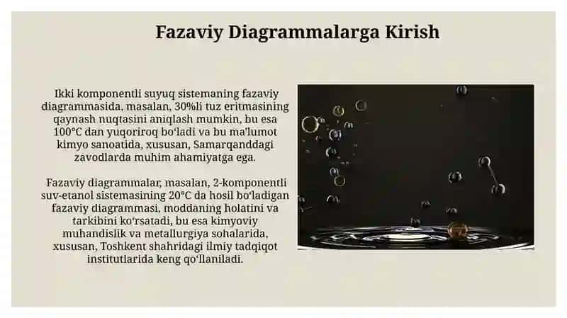 Ikki kampanentli suyuq sistemalar va ularning holat diagrammasi 3