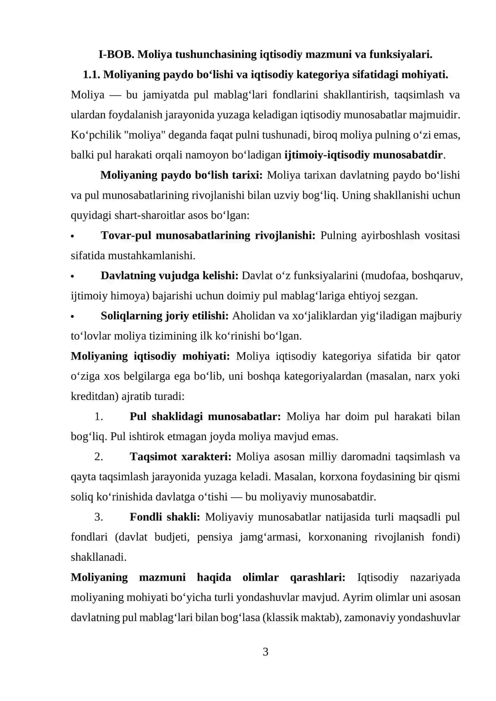 MOLIYANING MAZMUNI VA TAKROR ISHLAB CHIQARISHDAGI AHAMIYATI 3