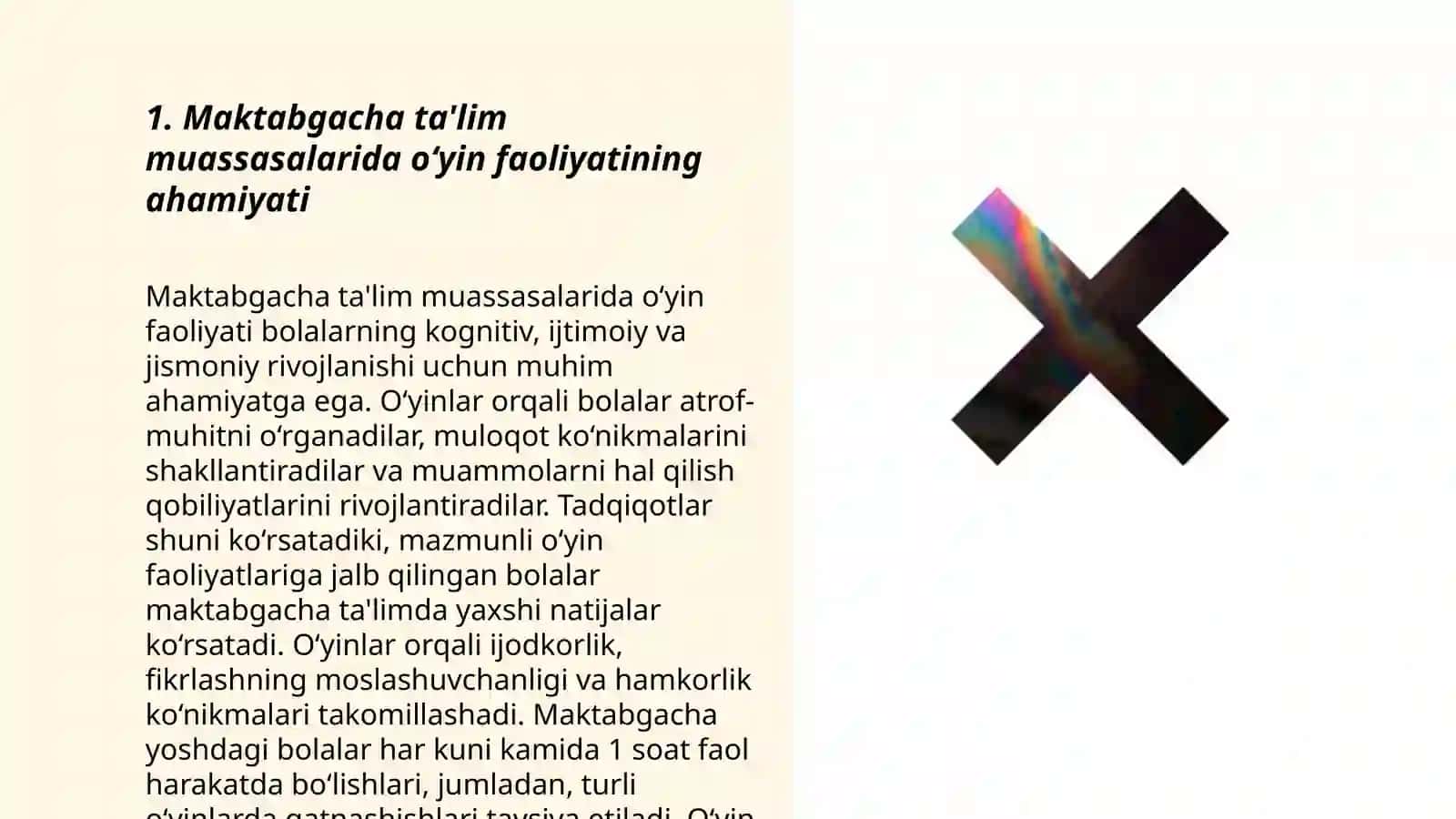 Maktabgacha ta'lim tashkilotlarida o'yin jamosini shakllantirish 3