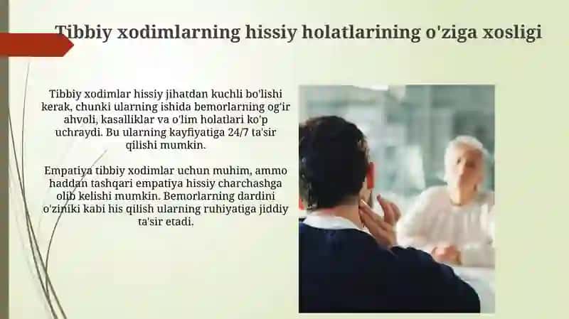 Tibbiyot xodimlarida emotsional holatlarning xosligi: stress va uning bosqichlari bartaraf etish 3