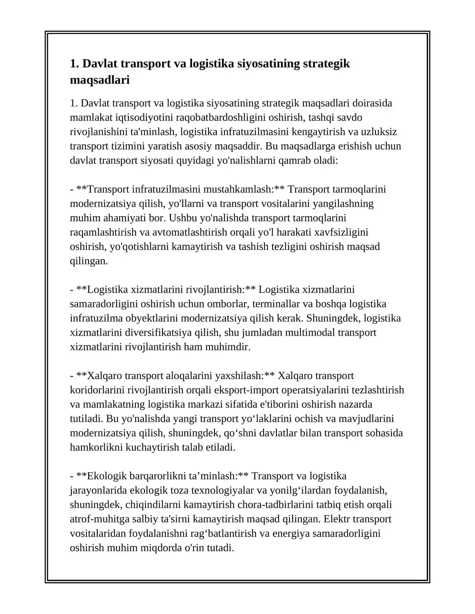 DAVLAT TRANSPORT VA LOGISTIKA SIYOSATI 3