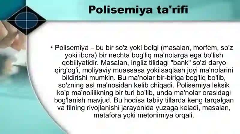 Terminologiya tizimida polisemiya 3