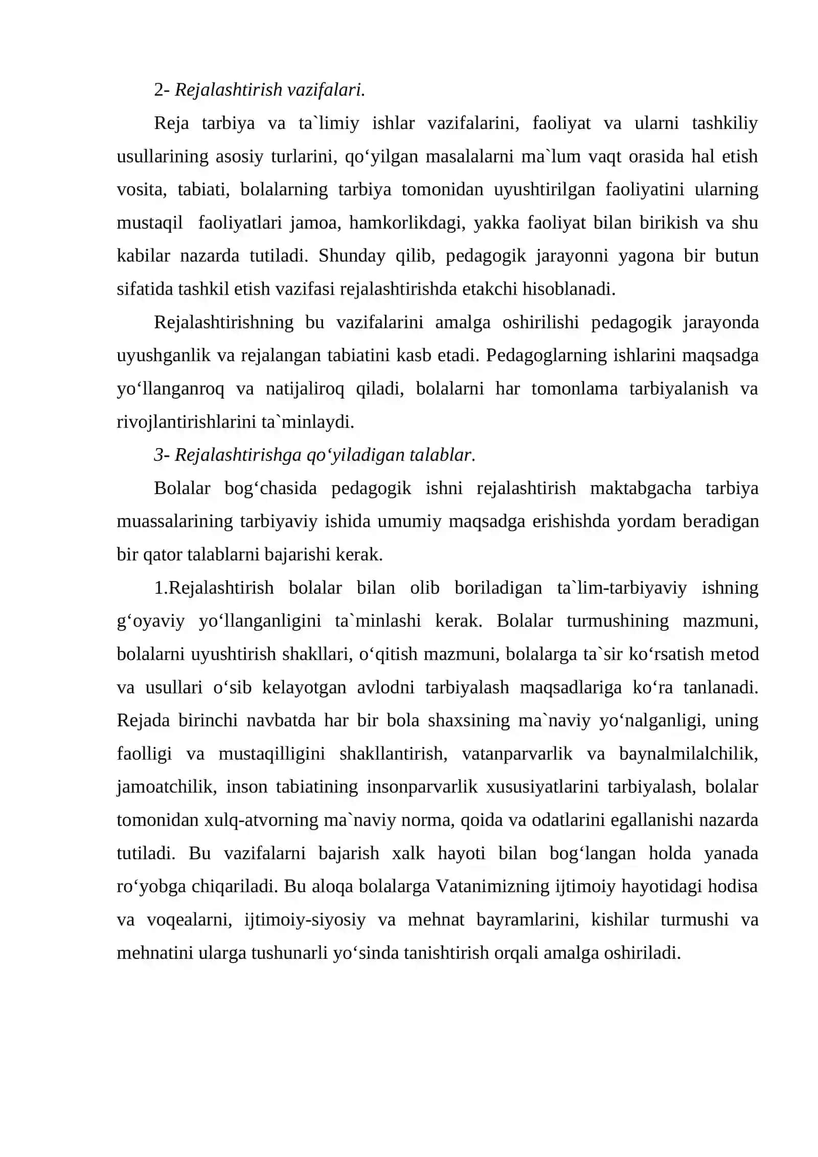 Ta’lim tarbiya ishlarini rejalashtirish 3