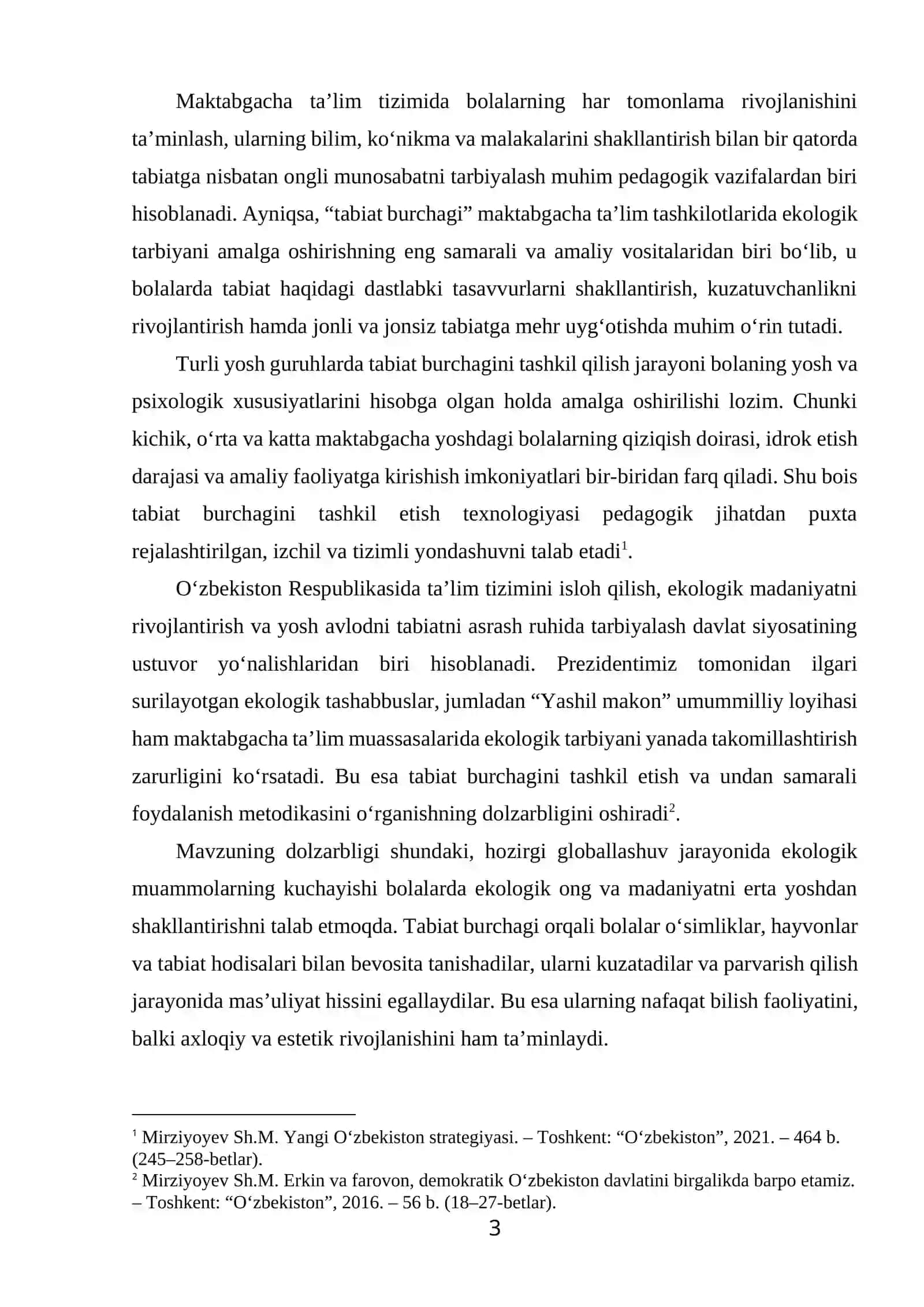 Turli yosh guruhlarda tabiat burchagini tashkil qilish texnologiyasi 3