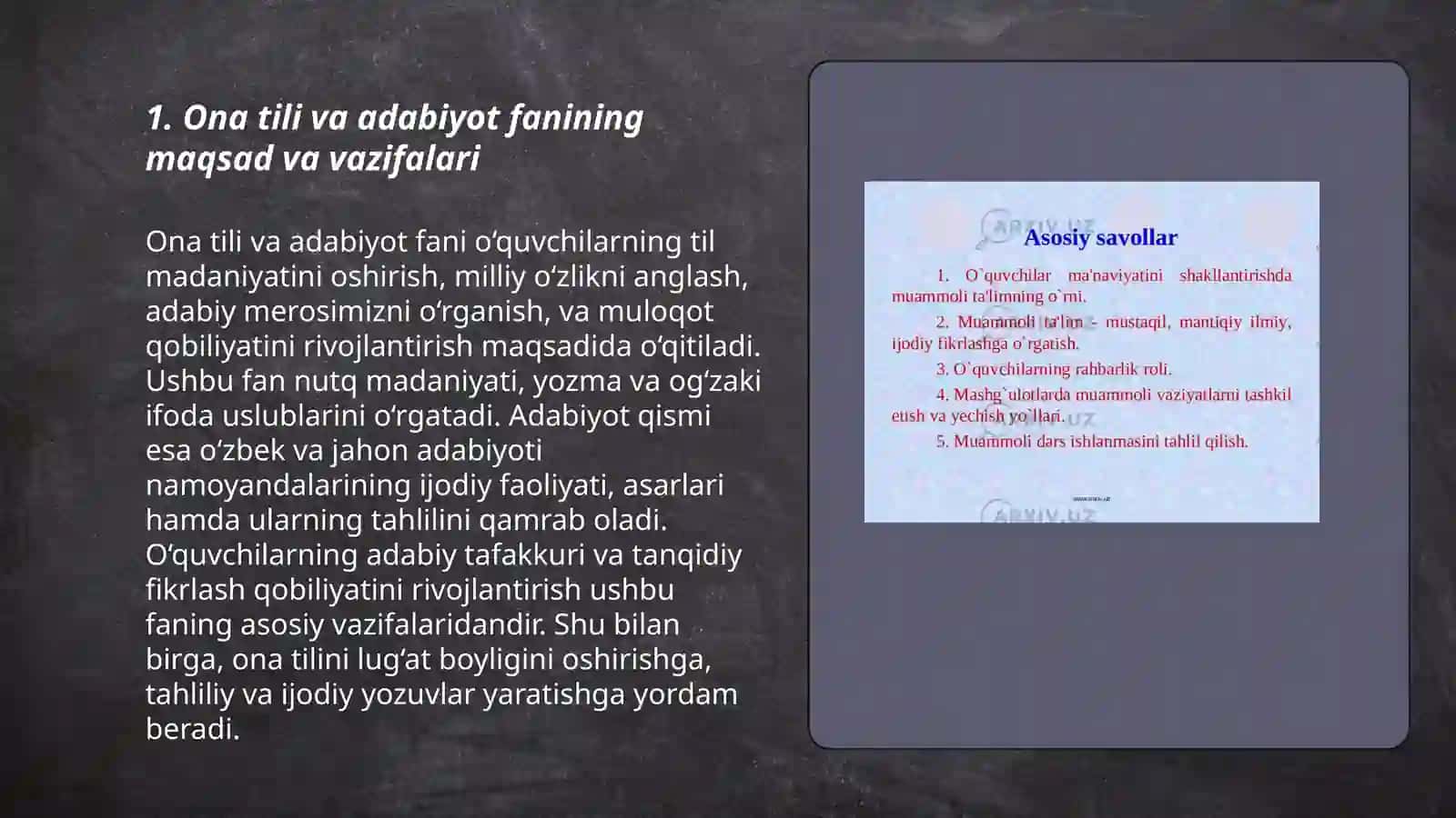 Ona tili va adabiyot fanidan tuzilgan topshiriqlarni ekspertiza qilish 3
