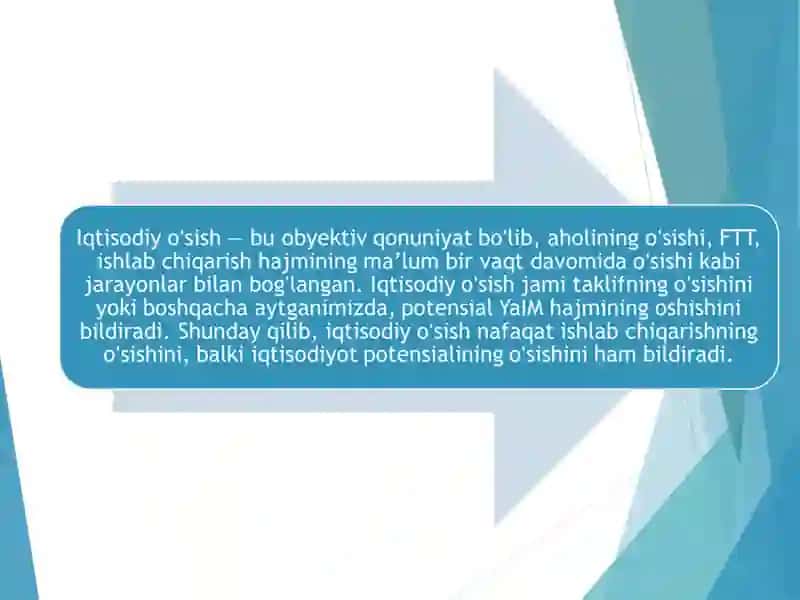 Iqtisodiy o`sish va uning modellari 3