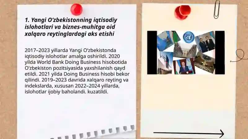 Yangi O‘zbekiston ijtimoiy-siyosiy, iqtisodiy va madaniy hayotida o‘zgarishlar 3