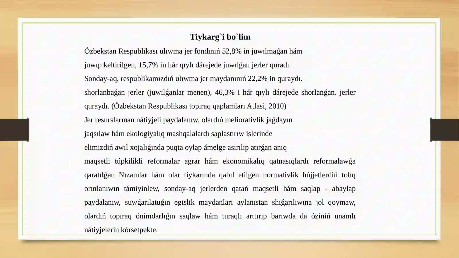 Antropogen faktorlar tásirinde topıraq degradaciyası procesleri 3