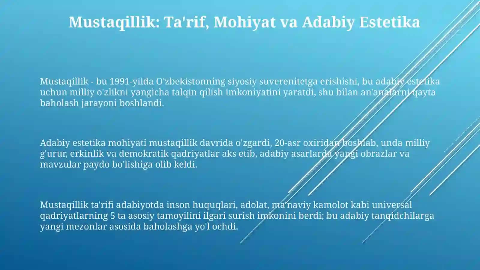 Istiqlol va bugungi adabiy-estetik qarashlar 3
