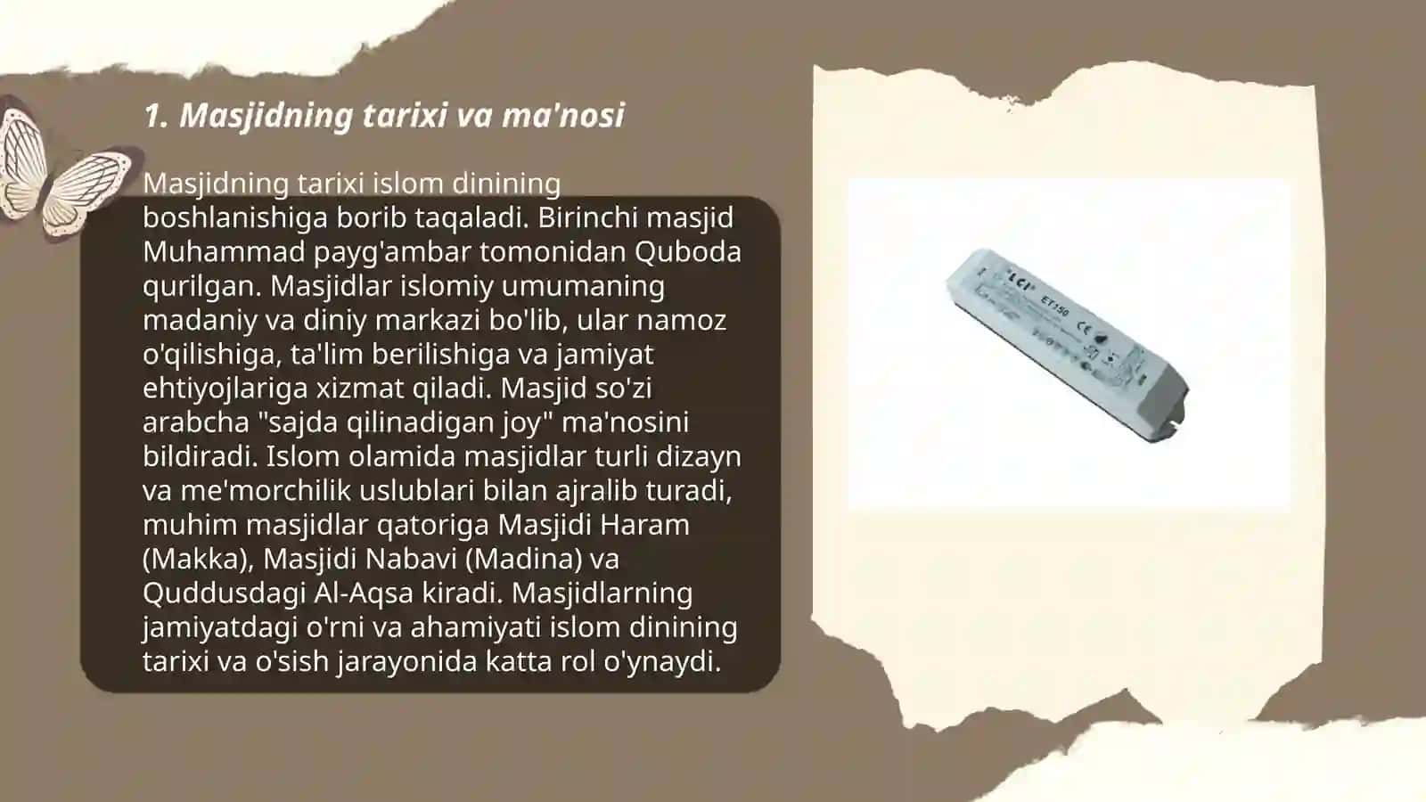 Masjid, madrasa, ma’had, cherkov, sinagoga va boshqalar haqida taqdimot tayyorlash 3